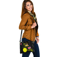 Palau Polynesian Custom Personalised Shoulder Handbag - Plumeria Tribal - Polynesian Pride