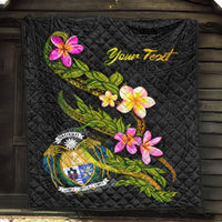 Nauru Polynesian Custom Personalised Quilt - Plumeria Tribal - Polynesian Pride