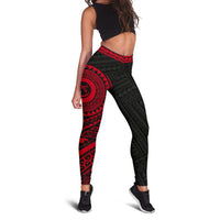 Vanuatu Rising 2nd Leggings (Red) A6 - Polynesian Pride