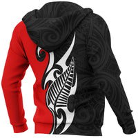 Aotearoa Silver Fern Maori Zip Hoodie - Polynesian Pride