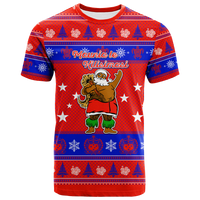 Samoa Christmas Maunia Le Kilisimasi Santa Polynesia Tatoo T Shirt LT2 RED - Polynesian Pride