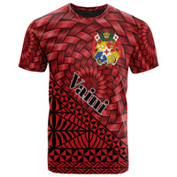 Tonga T Shirt Vaini Tapa Patterns With Bamboo Unisex Red - Polynesian Pride