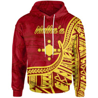 Rotuma Hoodie Malhaa Flag Rotuma Unisex Red - Polynesian Pride