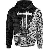 New Caledonia Islands Hoodie Houailou Seal of New Caledonia Polynesian Patterns Unisex Black - Polynesian Pride