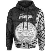 Marshall Islands Hoodie Ebaye Seal of Marshall Islands Polynesian Patterns Unisex Black - Polynesian Pride