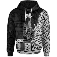 New Caledonia Islands Hoodie oh Seal of New Caledonia Polynesian Patterns Unisex Black - Polynesian Pride