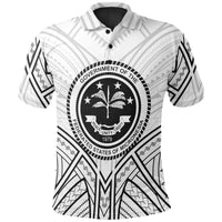 Federated States of Micronesia Polo Shirt Federated States of Micronesia Seal Tribal Patterns Unisex Black - Polynesian Pride