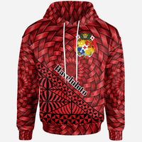 Tonga Hoodie Haveluloto Tapa Patterns With Bamboo Unisex Red - Polynesian Pride