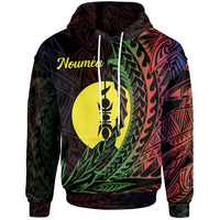 New Caledonia Hoodie Noumea Wings Style Flag Color Unisex Black - Polynesian Pride