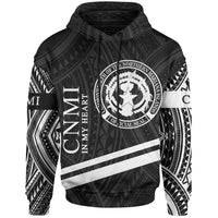 Northern Mariana Islands Hoodie In My Heart Style Polynesian Patterns Unisex Black - Polynesian Pride