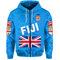 Fiji Day Zip Hoodie Flag Vibes LT8 - Polynesian Pride