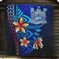 Fiji Premium Quilt - Vintage Tribal Mountain Crest - Polynesian Pride