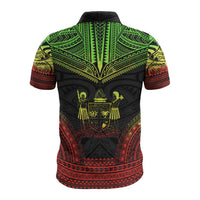 Fiji Polo Shirt Viti Coat Of Arms Polynesian Chief Tattoo Reggae Version - Polynesian Pride