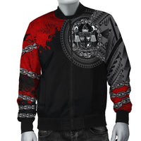 Fiji Polynesian Men's Bomber Jacket - Polynesian Chain Style - Polynesian Pride