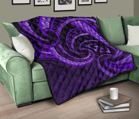 New Zealand Maori Mangopare Premium Quilt Polynesian - Purple - Polynesian Pride