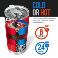 (Custom Personalised) Tonga Rugby Tumbler Polynesian Style Pinwheel - Custom Text and Number - Polynesian Pride