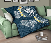 Hawaii Turtle Plumeria Polynesian Premium Quilt - Sease Style - Polynesian Pride