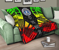 Northern Mariana Islands Premium Quilt - Northern Mariana Islands Seal Polynesian Reggae Tattoo - Polynesian Pride