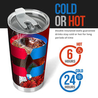 Guam Polynesian Tumbler - Coat Of Arm With Hibiscus - Polynesian Pride