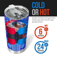 Fiji Drua Tumbler Tapa - Polynesian Pride