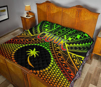 Polynesian Chuuk Premium Quilt - Reggae Vintage Polynesian Patterns - Polynesian Pride