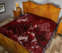 Hawaii Quilt - Hawaii Turtle Magenta Premium Quilt - Polynesian Pride