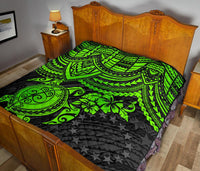 Cook Islands Polynesian Premium Quilt - Green Turtle - Polynesian Pride