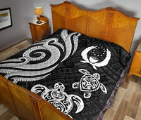 Pohnpei Premium Quilt - White Tentacle Turtle - Polynesian Pride