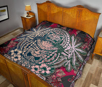 Hawaii Polynesian Premium Quilt - Hawaiian Tiki Face - Polynesian Pride