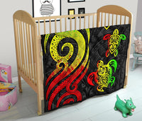 Guam Polynesian Premium Quilt - Reggae Tentacle Turtle - Polynesian Pride