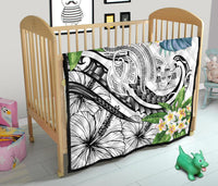 Fiji Polynesian Premium Quilt - Summer Plumeria (White) - Polynesian Pride