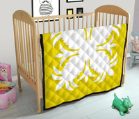 Hawaiian Premium Quilt Royal Pattern - Yellow - A2 Style - Polynesian Pride