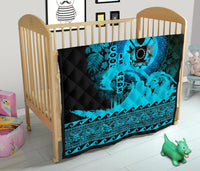 Cook Island Quilt Wave Navy Design - Polynesian Pride