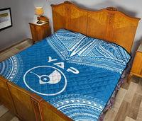 Yap Premium Quilt - Yap Flag Polynesian Chief BLue Version - Polynesian Pride