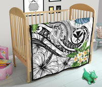 Polynesian Hawaii Kanaka Maoli Premium Quilt - Summer Plumeria (White) - Polynesian Pride