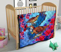 Guam Premium Quilt - KoKo Bird With Map - Polynesian Pride