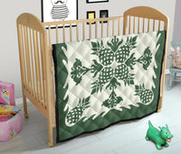 Hawaiian Premium Quilt Pineapple Pattern - Green - Polynesian Pride