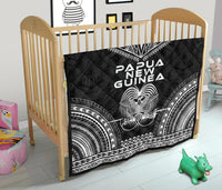 Papua New Guinea Premium Quilt - Papua New Guinea Coat Of ArmsPolynesian Chief Black Version - Polynesian Pride