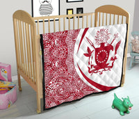 Cook Islands Coat Of Arms Polynesian Premium Quilt - Circle Style - 07 - Polynesian Pride