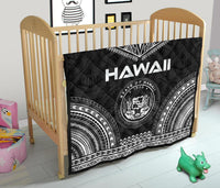 Hawaii Premium Quilt - Hawaii Seal Polynesian Chief Black Version - Polynesian Pride