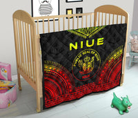 Niue Premium Quilt - Niue Seal Polynesian Chief Reggae Version - Polynesian Pride