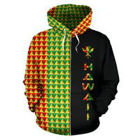 Polynesian Kakau Kanaka Maoli Hawaii Zip Hoodie The Half - Polynesian Pride