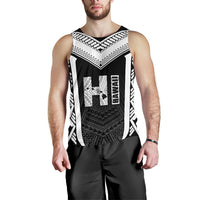 Hawaiian Kanaka Polynesian Men's Tank Top Active White - Polynesian Pride