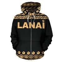 Lanai All Over Zip up Hoodie Polynesian Turtle Hoodie - Polynesian Pride