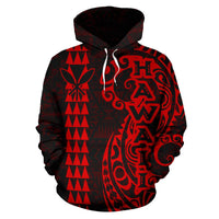 Hawaii Tattoo Hoodie Red - Polynesian Pride