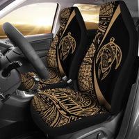 Hawaii Turtle Map Polynesian Car Seat Covers - Gold - Circle Style - Polynesian Pride