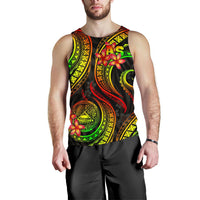 American Samoa Polynesian Men Tank Top - Reggae Plumeria - Polynesian Pride