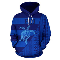 Fiji Tapa Hoodie Fiji Turtle Mermaid - Polynesian Pride