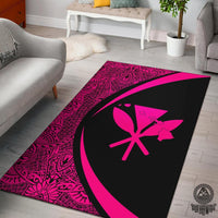 Hawaii Kanaka Polynesian Area Rug Circle Style Rug Pink - Polynesian Pride