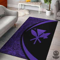 Hawaii Kanaka Polynesian Area Rug Circle Style Rug Purple - Polynesian Pride
